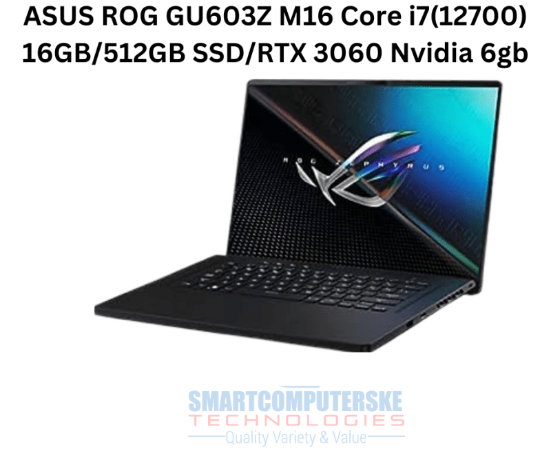 ASUS ROG Zephyrus M16 (2022) GU603ZM-M16.I73060 (Intel Core i7-12700H Processor, 16GB RAM, 512GB PCIe NVMe SSD, NVIDIA GeForce RTX 3060 6GB Graphics